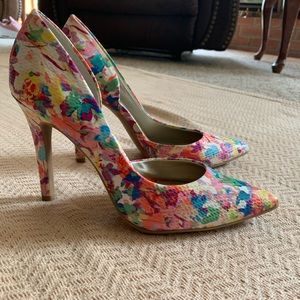 Floral Heels Size 7.5